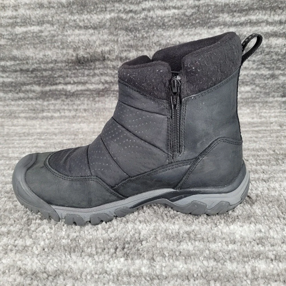 KEEN Womens Winter Boots Black Puffer Waterproof Insulated Thermal Size‎ 7